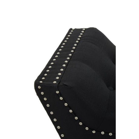 Alea Black Fabric Bench
