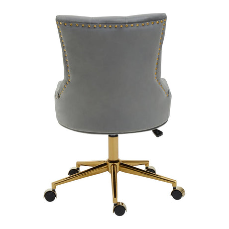 Anita Grey Velvet Office Chair
