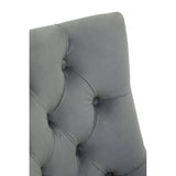 Anita Grey Velvet Office Chair