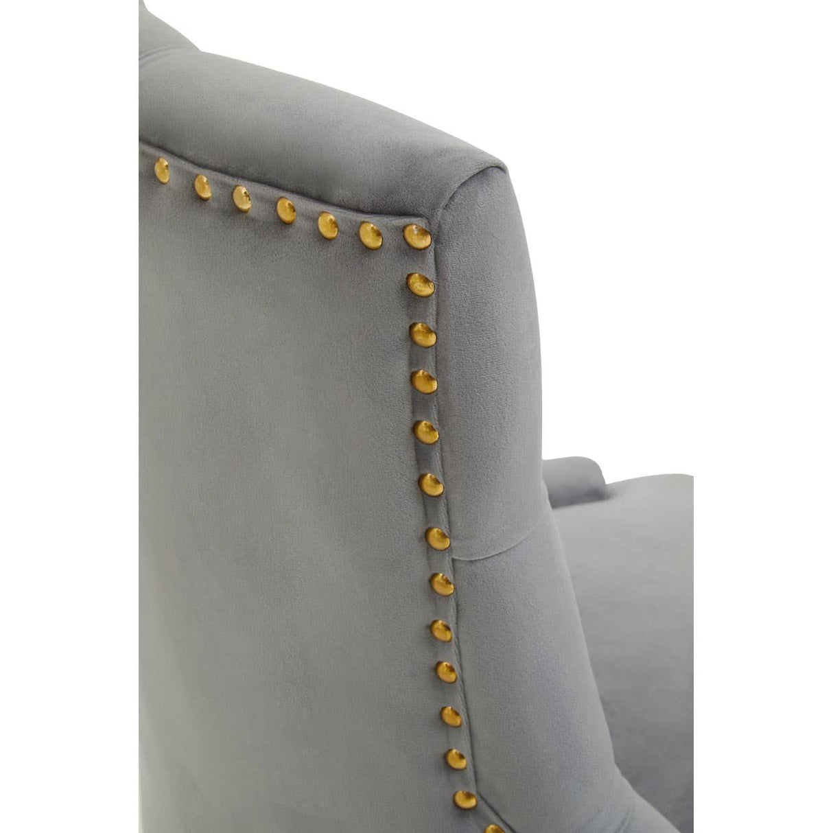 Anita Grey Velvet Office Chair