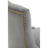 Anita Grey Velvet Office Chair