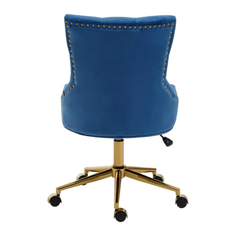 Anita Blue Velvet Office Chair