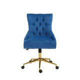 Anita Blue Velvet Office Chair