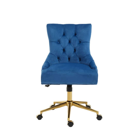 Anita Blue Velvet Office Chair