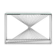 Amella Console Table With Silver Finish Frame