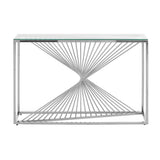 Amella Console Table With Silver Finish Frame