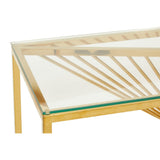 Amella Console Table With Gold Finish Frame