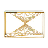 Amella Console Table With Gold Finish Frame