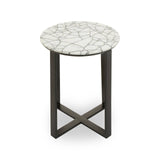 Marmara Marble Top Side Table