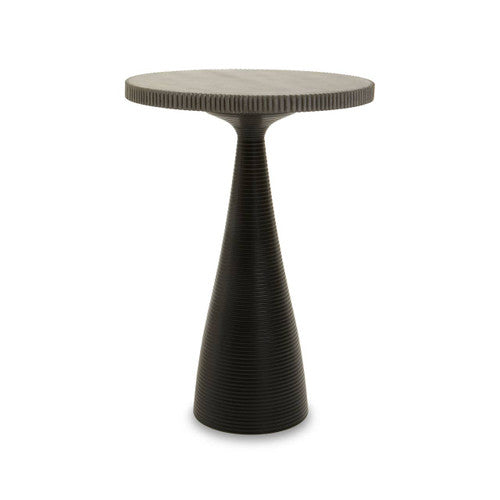 Martini Black Stone Top Side Table