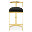 Azalea Black Velvet Bar Stool