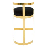 Azalea Black Velvet Bar Stool