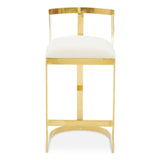 Azalea Ivory Velvet Bar Stool