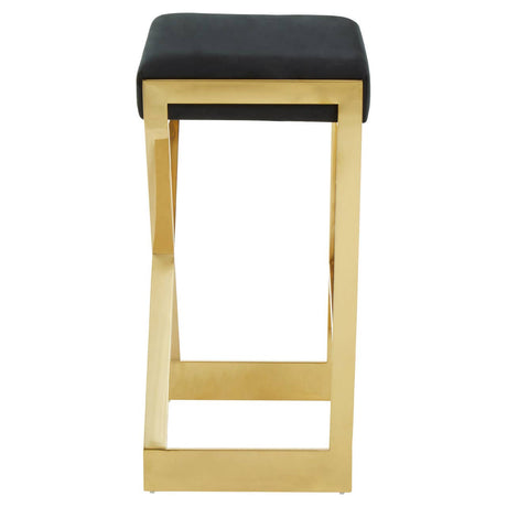 Azalea Black And Gold Finish Bar Stool