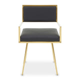 Azalea Black Faux Leather Dining Chair