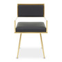 Azalea Black Faux Leather Dining Chair