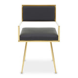 Azalea Black Faux Leather Dining Chair
