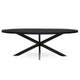Arol Black Mango Wood Oval Dining Table