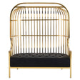 Eliza Two Seat Dome Cage Gold Finish Sofa