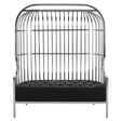 Eliza Two Seat Dome Cage Silver Sofa