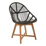 Manado Black Rattan Chair