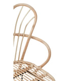 Java Natural Rattan Scalloped Back Chair