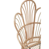 Java Natural Rattan Scalloped Back Chair