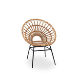Java Natural Rattan Flared Back Chair