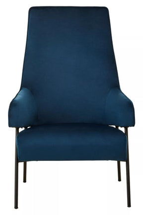 Henia Blue Velvet Chair
