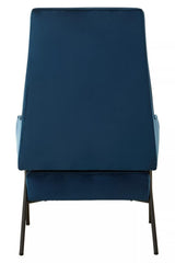 Henia Blue Velvet Chair