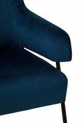 Henia Blue Velvet Chair