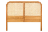 Lyon Natural Rattan And Oak Headboard