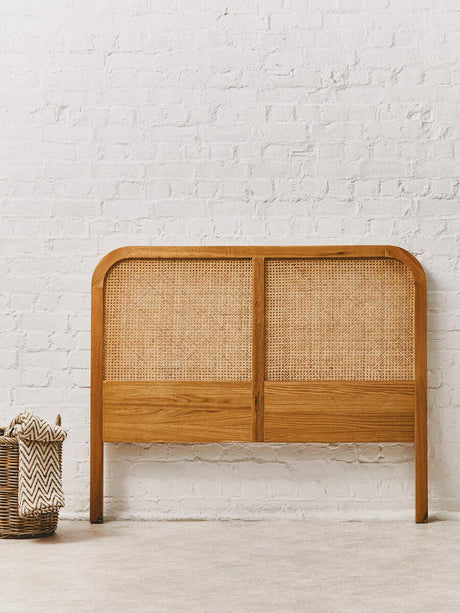 Lyon Natural Rattan And Oak Headboard