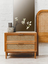 Lyon Natural Rattan And Oak Headboard