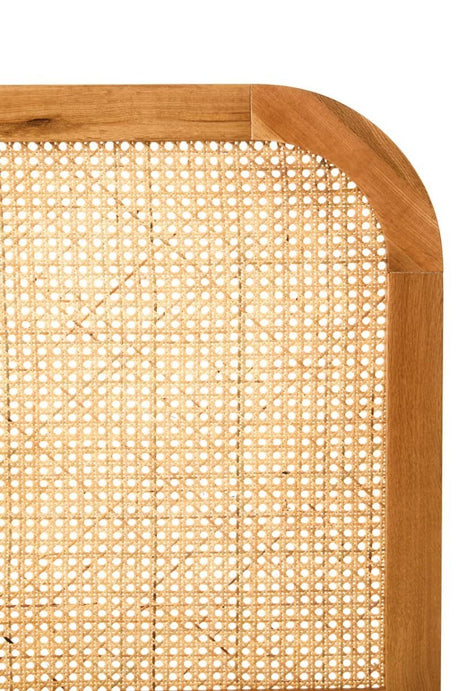 Lyon Natural Rattan And Oak Headboard