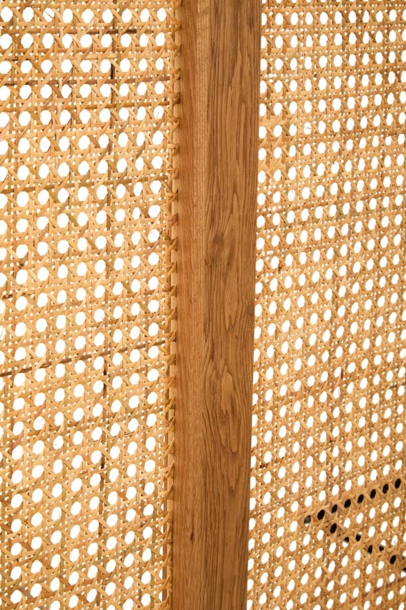 Lyon Natural Rattan And Oak Headboard