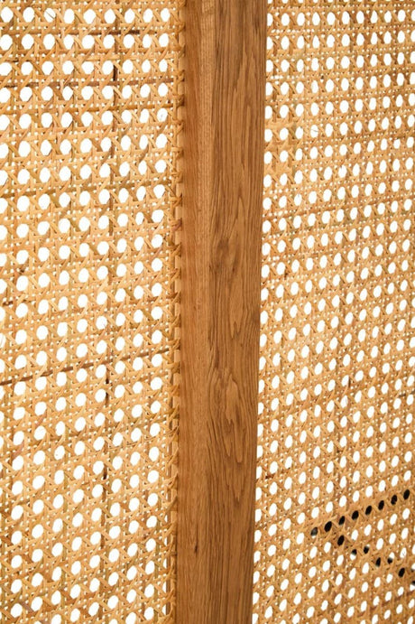Lyon Natural Rattan And Oak Headboard