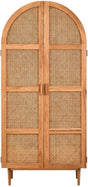 Lyon 2 Door Natural Rattan And Oak Cabinet