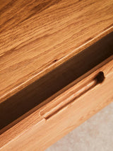 Lyon 2 Door Natural Rattan And Oak Cabinet