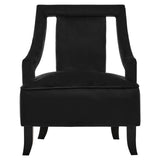 Faye Black Velvet Chair