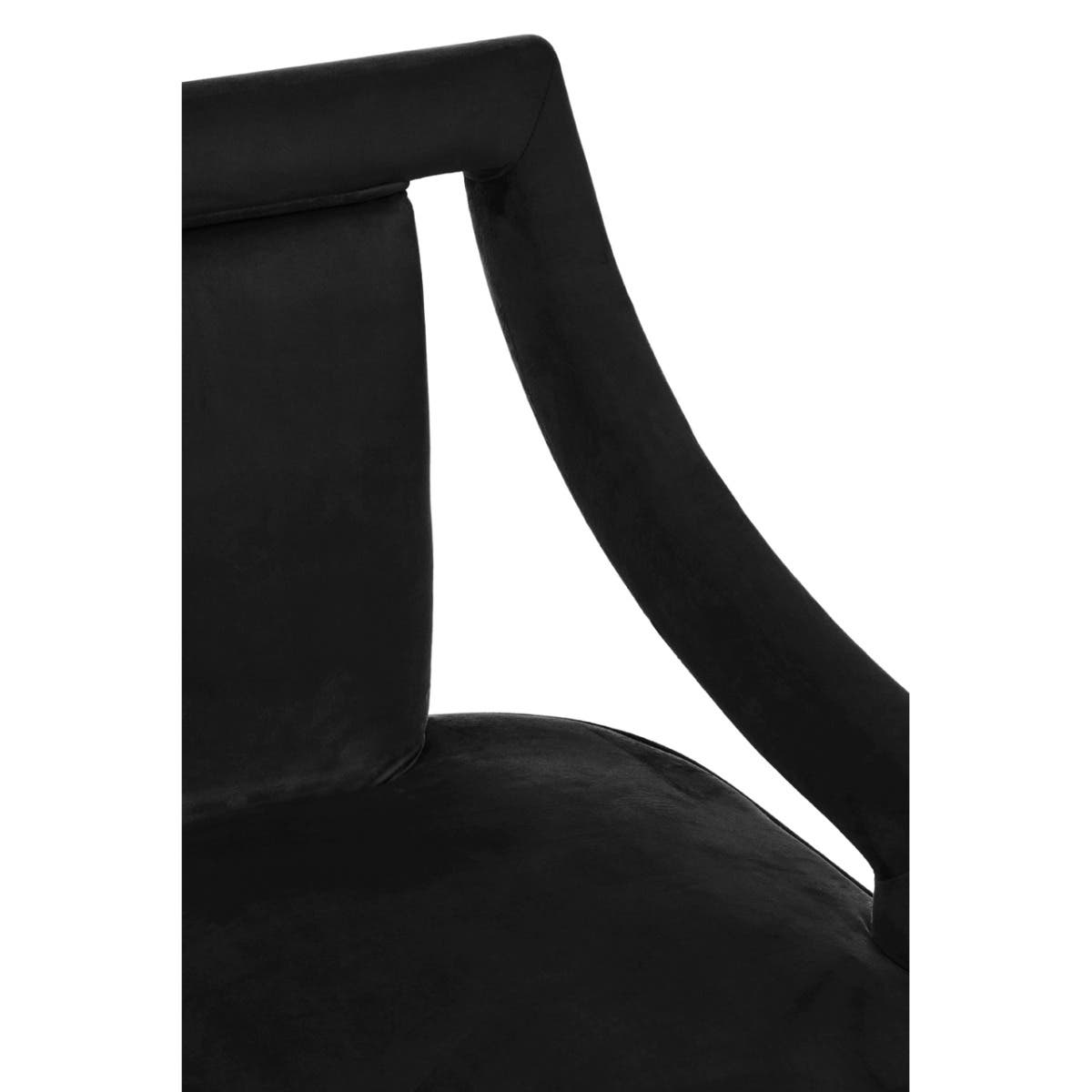 Faye Black Velvet Chair