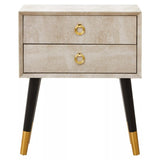 Cadio 2 Drawer Shagreen Effect Side Table