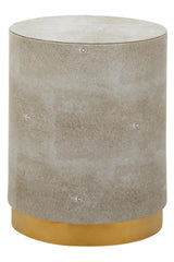 Cadio Shagreen Effect Round Stool and Side Table