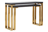 Cardoba Set Of Two Black Shagreen Console Tables