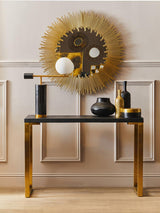 Cardoba Set Of Two Black Shagreen Console Tables