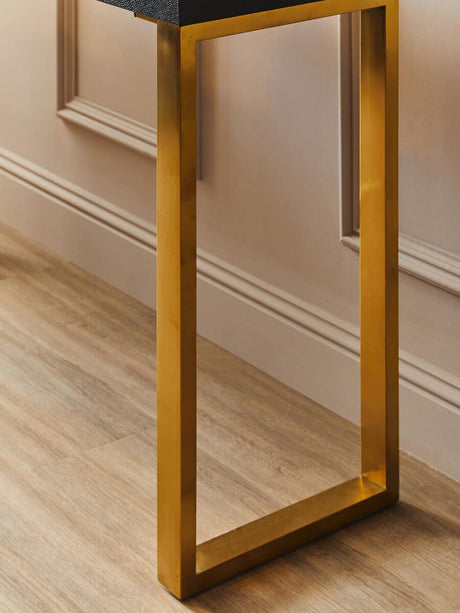 Cardoba Set Of Two Black Shagreen Console Tables