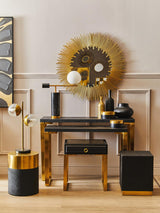Cardoba Set Of Two Black Shagreen Console Tables