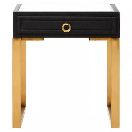 Cardoba Black Shagreen Side Table