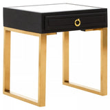 Cardoba Black Shagreen Side Table