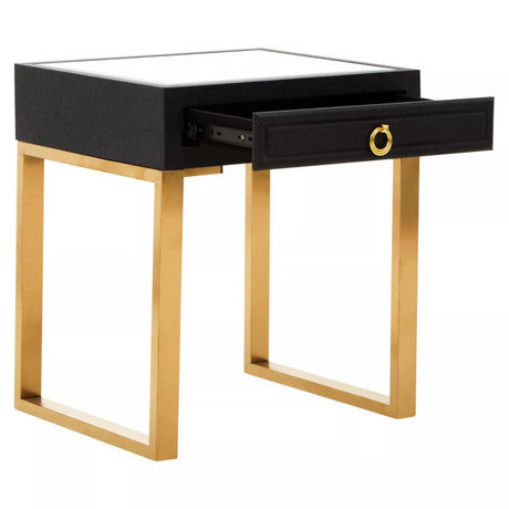 Cardoba Black Shagreen Side Table